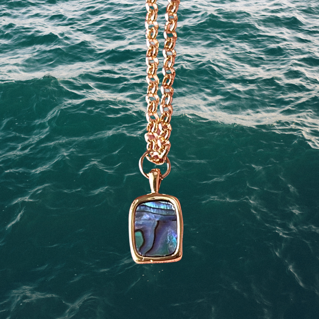 Gold Abalone Shell Necklace
