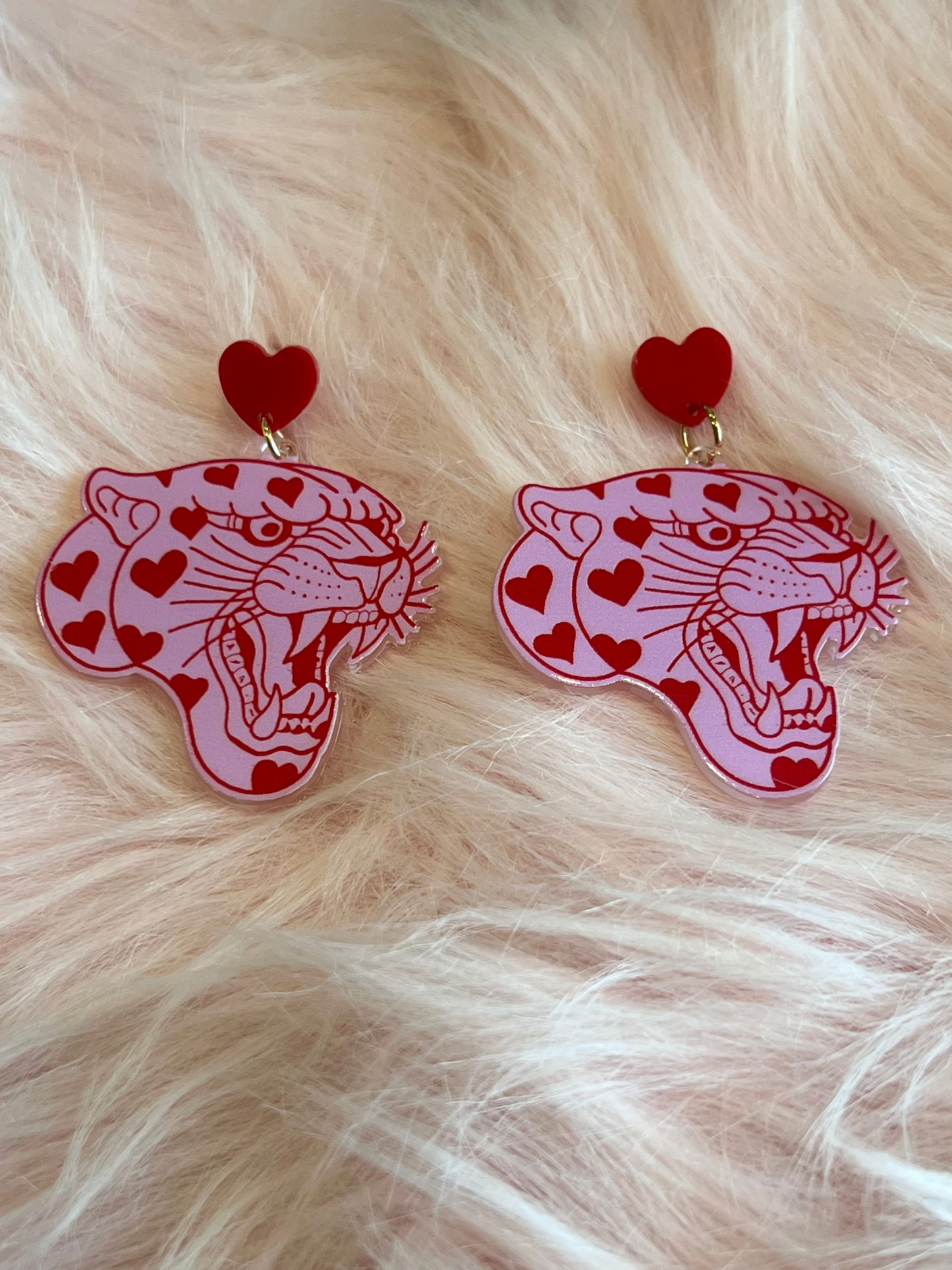 Heart Jaguar Earrings