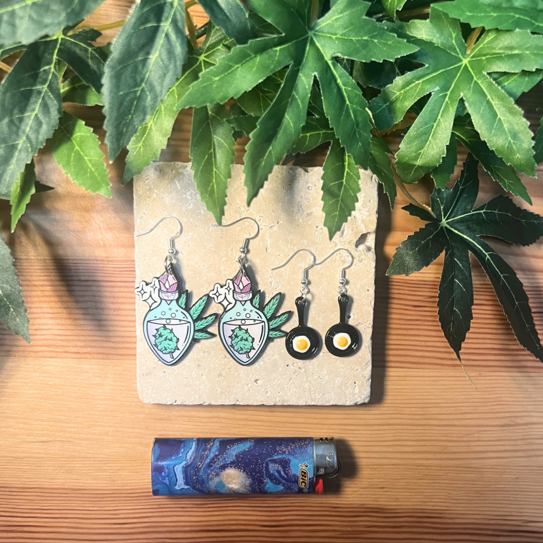 Egg Frypan Earrings