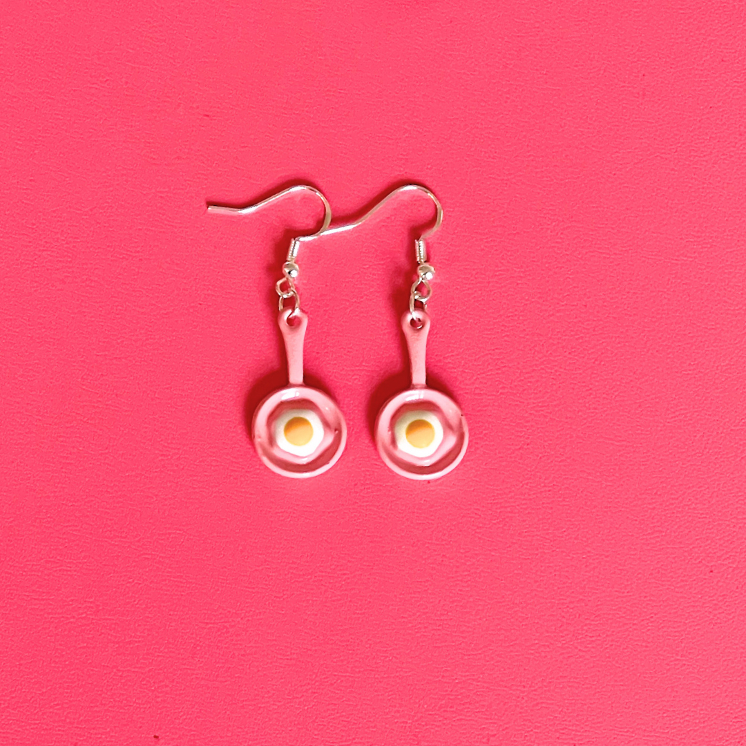 Egg Frypan Earrings