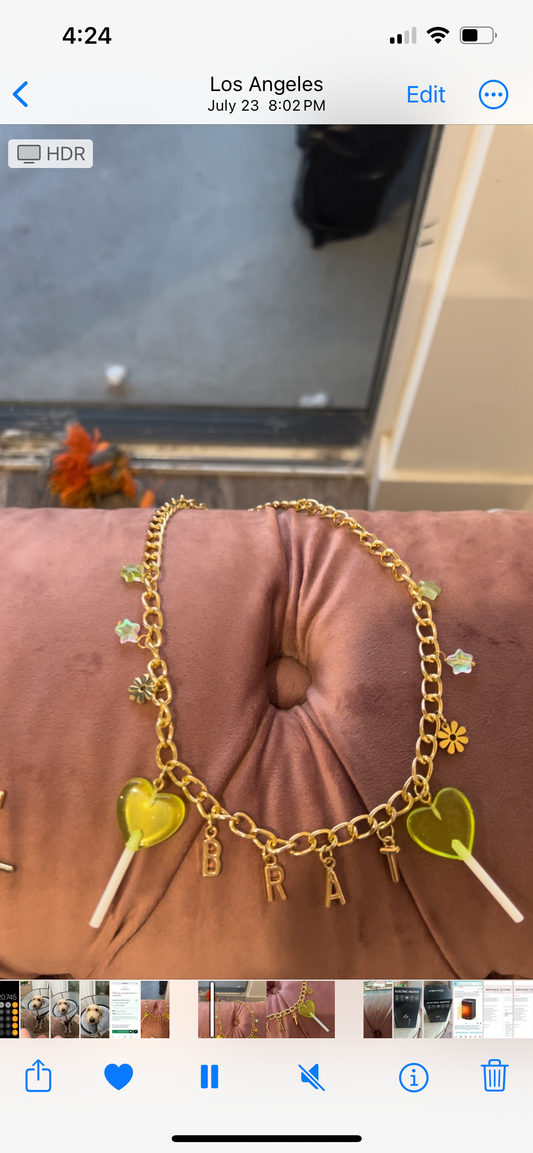 Brat Charm Necklace