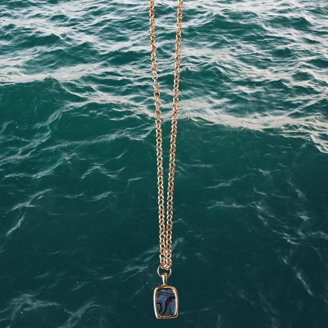 Gold Abalone Shell Necklace