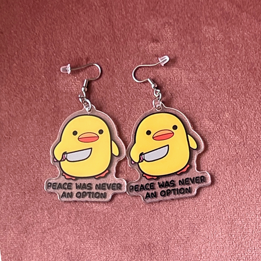 Peace Was Never An Option Earrings