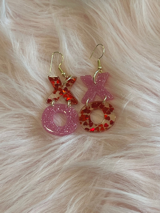 XOXO Glitter Earrings