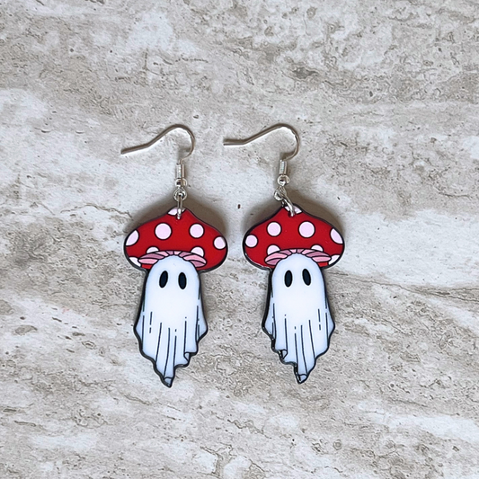 Mushroom Ghost Earrings